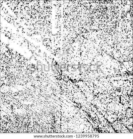 Grunge black and white vector abstract background of scratches, cracks, chips