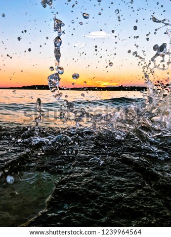 sunset and water splash 6