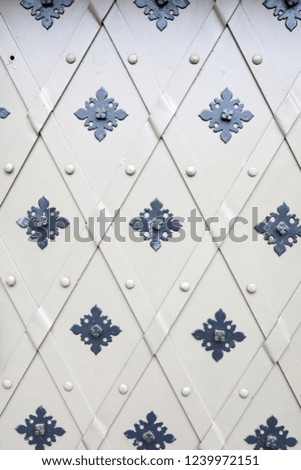 Part of ornate metal wall as background