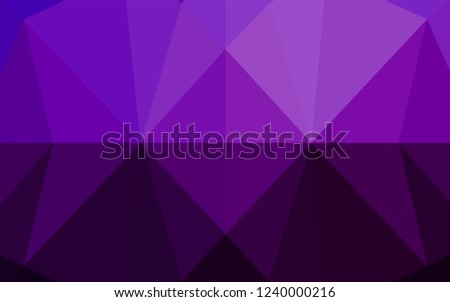 Dark Purple vector low poly texture. Creative illustration in halftone style with gradient. A completely new template for your business design.