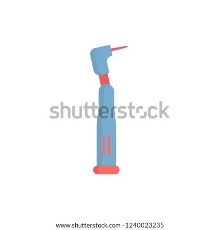 dental drill icon flat style design. dental icon