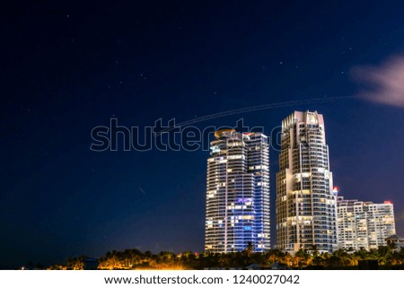Miami Beach Skyscrapers at Night