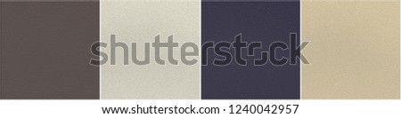 Set of 4 fashionable classic neutrals palette pantone colors of spring-summer 2019 season: soybean, eclipse, sweet corn, brown granite. Texture of colored porous rubber. Modern background or mock up