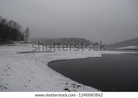 Vlasina lake first snow 18.11.2018 Nature of Serbia