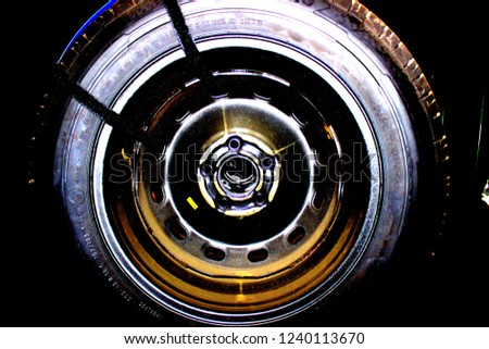 Car rubber wheel. Rubber background.