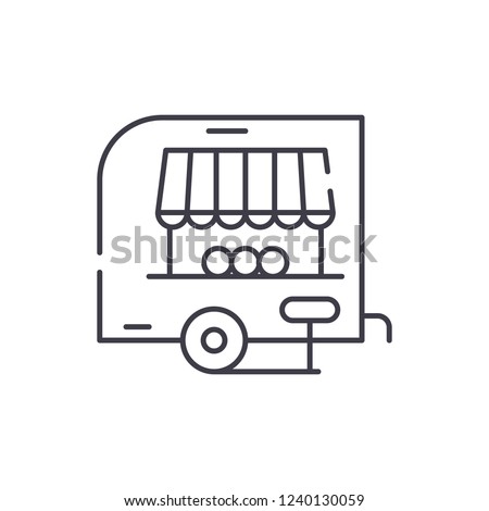 Shop pickup line icon concept. Shop pickup vector linear illustration, symbol, sign