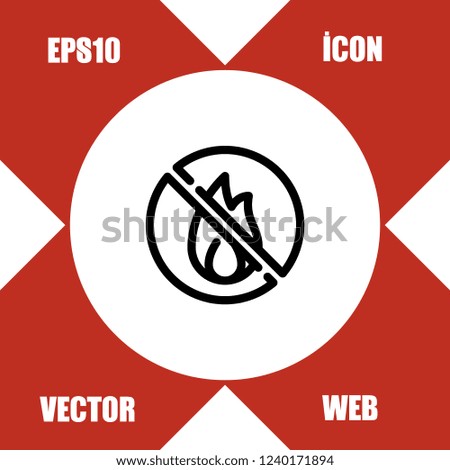 fire danger icon vector