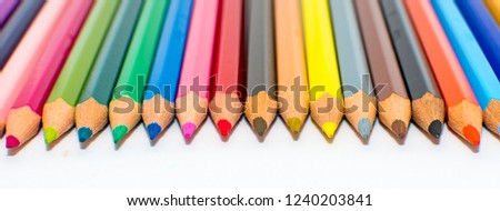 Color pencils isolated on the background