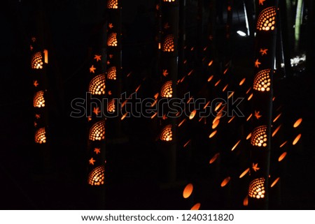 A fantastic spectacle / Illumination made with bamboo