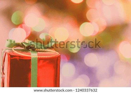 Merry christmas and happy new year gift box