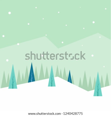 Winter landscape background. Winter landscape illustration vector