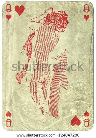 Queen of Hearts with clipping path