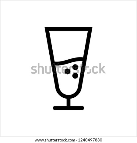 Drink Juice Glass Icon Vector Art Illustration