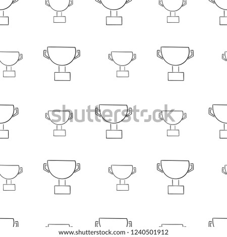 Seamless pattern with trophy and awards. Vector illustration