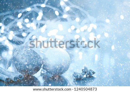 christmas balls background / beautiful festive background, greeting card congratulation with christmas and new year