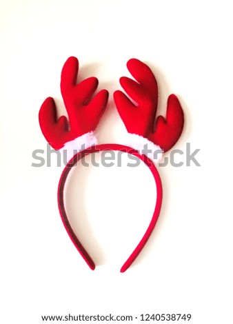 Red reindeer headband isolate