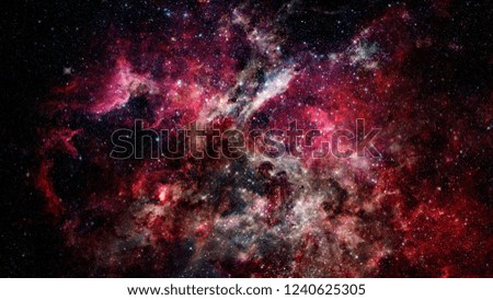 Night sky with stars and nebula. Abstract nature. Elements of this image furnished by NASA.