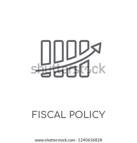 Fiscal policy linear icon. Modern outline Fiscal policy logo concept on white background from business collection. Suitable for use on web apps, mobile apps and print media.