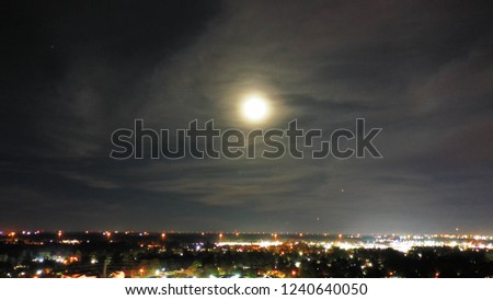 Cloudy Moon Shot
