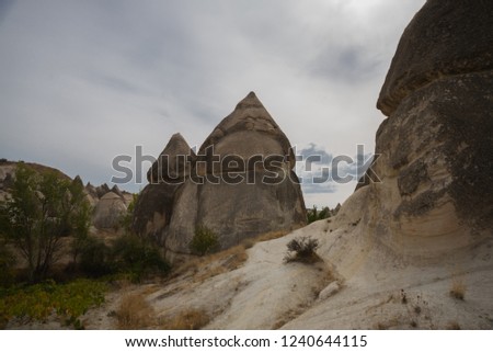 Cappadocia, gorge Baydere, Turkey: Fabulous and unusual landscapes of rock mountains near Love Valley