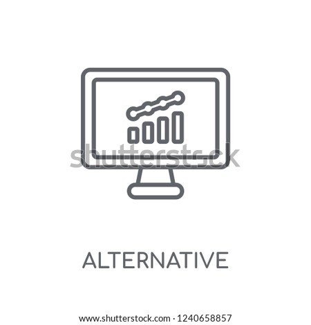 Alternative investment market linear icon. Modern outline Alternative investment market logo concept on white background from business collection.
