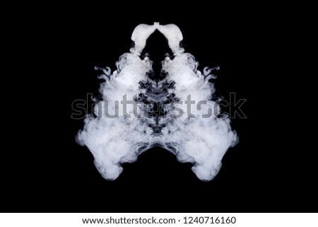 lungs of smoke on an isolated black background