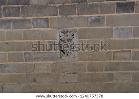 flower  perforated design on wall  