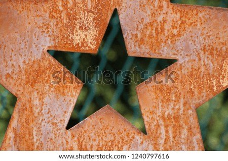 a metal star