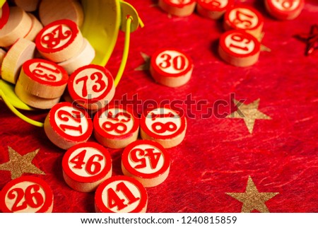 bingo numbers in a bucket
