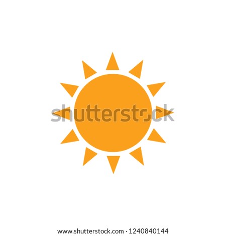 Sunny weather icon, sun icon. Vector illustration, flat design.