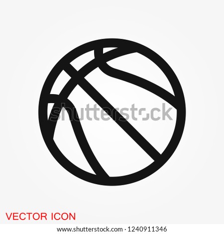 Sport ball icon. Flat vector illustration isolated on background