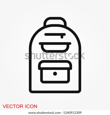 Backpack solid icon. Luggage symbol design, designed for web and app. Eps 10