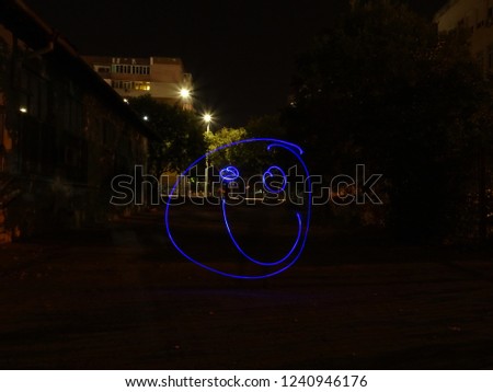 Street Night Lightpainting Photography