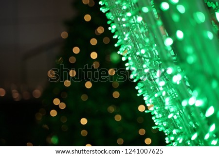 Christmas lights at night