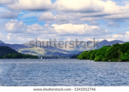 Scenic View of Lake Windermere in the Lake District, England