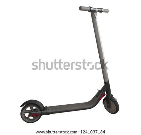 Electric scooter isolated on white background. Clipping Path included.