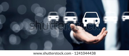 Human Hand  Car Insurance Button