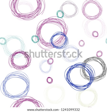 Dark Multicolor vector seamless backdrop with dots. Abstract illustration with colored bubbles in nature style. Design for wallpaper, fabric makers.