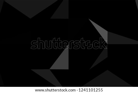 Dark Silver, Gray vector shining hexagonal pattern. Modern geometrical abstract illustration with gradient. Triangular pattern for your business design.