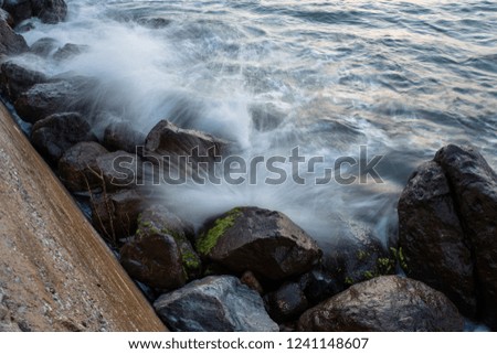 ocean waves Greece lesvos rocks