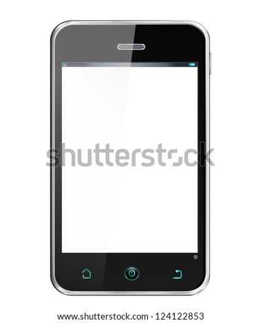 Realistic Smartphone -  cellphone in iphon style, vector layered and with a separate layer to easily add your own screen image