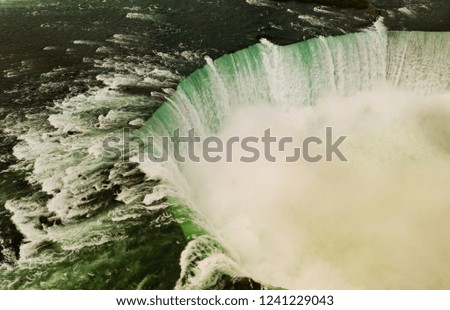 Niagara Falls Canada can be seen here from an aerial perspective from the United States