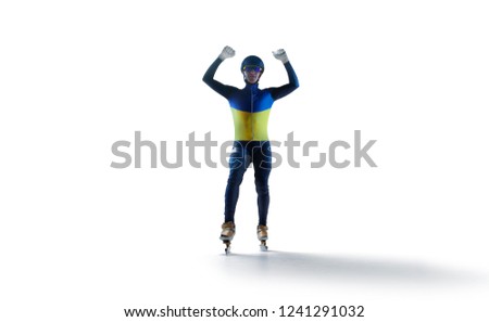 speed skating sport isolated