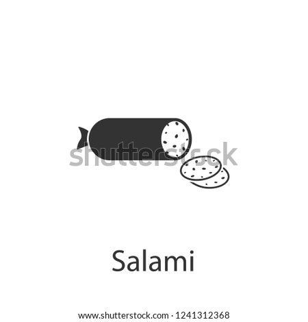 Salami sausage icon. Element of drink and food icon for mobile concept and web apps. Detailed Salami sausage icon can be used for web and mobile