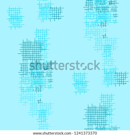 Grunge Seamless Grid. Abstract Pattern. Vintage Hand Drawn Texture with Shabby Crossing Lines. Colorful Vector Pattern for Fabric, Cloth, Textile. Abstract Seamless Pattern.