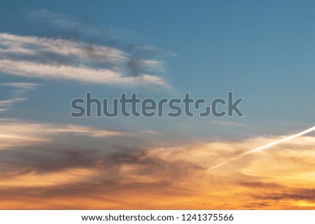 Beautiful sunset landscape picture