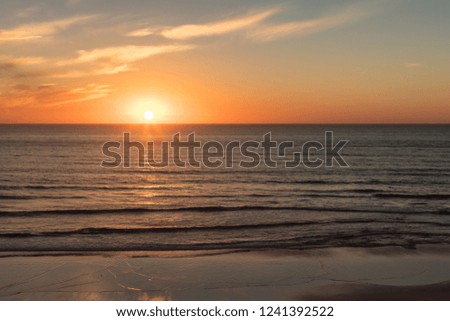 Sunset at the southern California beach