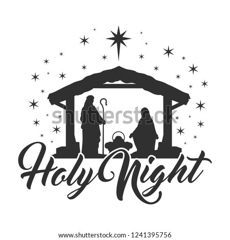 Nativity Scene Silhouette Holiday Holy Night Christmas Religion