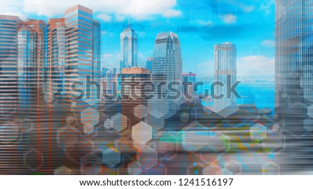 Networking connect technology abstract concept background.