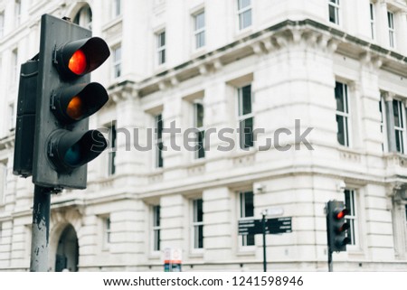 Traffic lights in the city